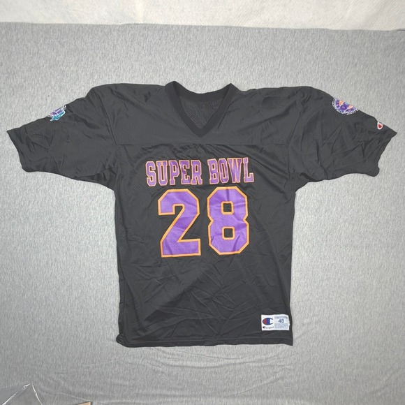 Champion Other - Vintage Champion Super Bowl XXVIII 28 Jersey 1994 Atlanta Black Mesh Mens 48 XL
